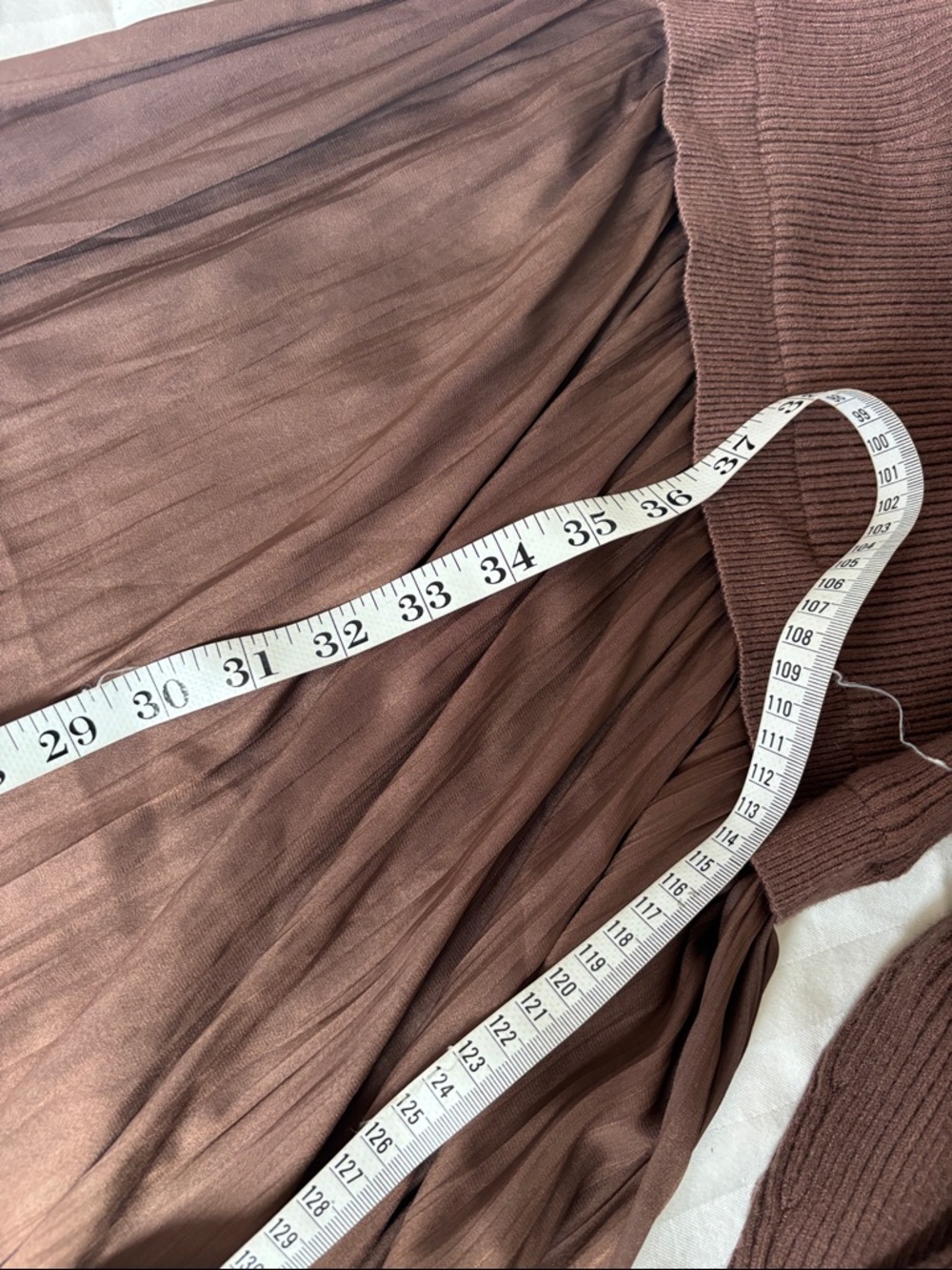 Anthropologie Brown Ribbed-Bodice Maxi Dress with Side Slit - Picture 14 of 14
